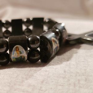 Religious metal bracelet